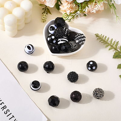 20Pcs 10 Styles Acrylic & Resin Beads Sets DIY-PA0001-02A-1