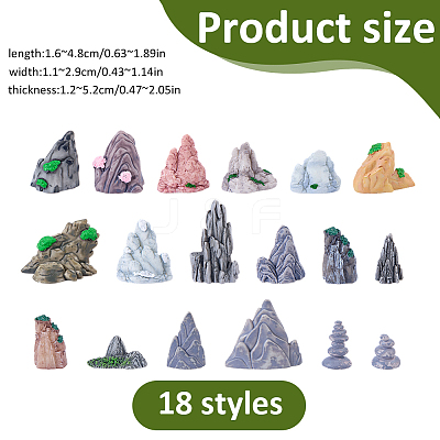 Resin Mini Mountain Model DJEW-FH0001-61-1