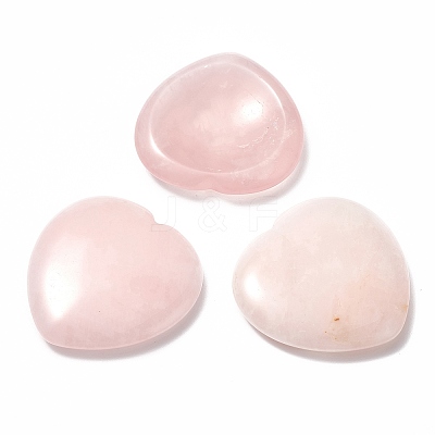 Natural Rose Quartz Thumb Worry Stone G-N0325-01H-1