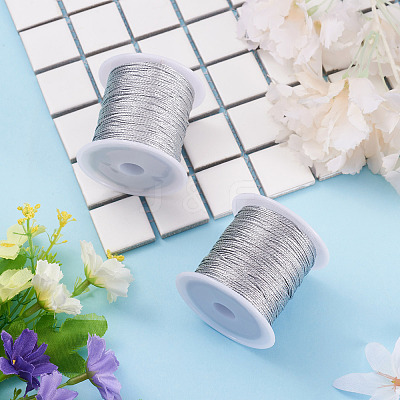 2 Rolls Round PET Metallic Thread MCOR-TADJ0001-01D-02-1