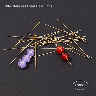 304 Stainless Steel Flat Head Pins STAS-L221-48G-1