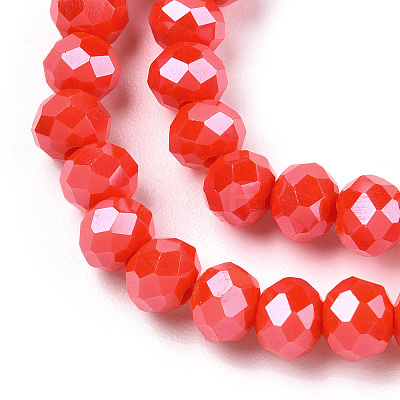 Electroplate Glass Beads Strands EGLA-A044-P6mm-A03-1