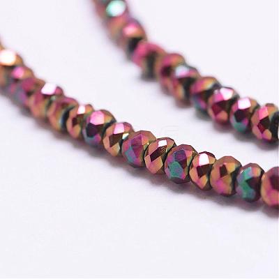 Electroplate Glass Beads Strands EGLA-K010-FP03-1