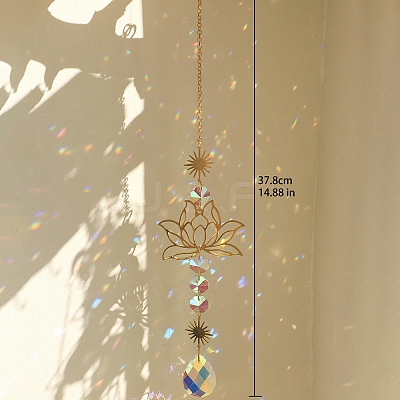 Metal Hollow Lotus Hanging Ornaments PW-WGDD665-01-1