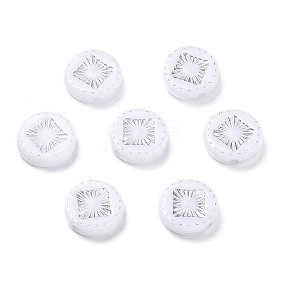 Opaque Acrylic Beads X-OACR-G016-07F-1