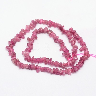 Chips Natural Red Tourmaline Beads Strands G-N0164-29-1