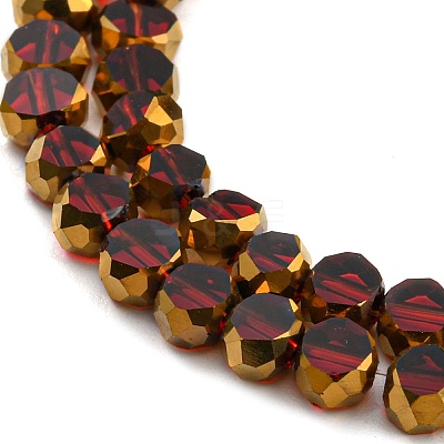 Electroplate Transparent Glass Beads Strands EGLA-G037-02A-HP02-1