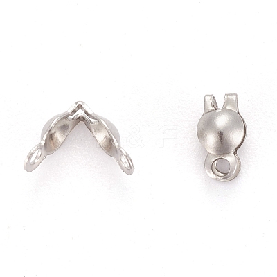 Tarnish Resistant Stainless Steel Bead Tips STAS-R061-05-1