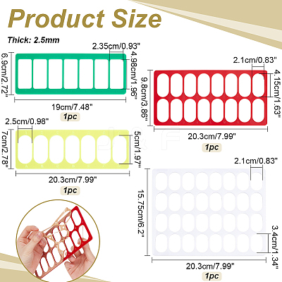 4Pcs 4 Styles Acrylic Divider Board AJEW-NB0005-95-1