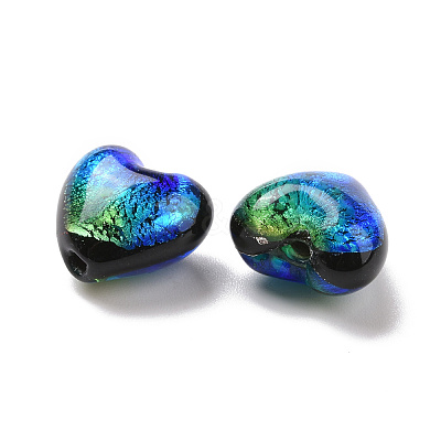 Handmade Silver Foil Lampwork Beads FOIL-G029-01A-1