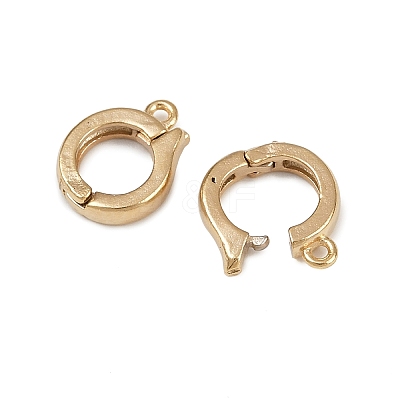 Brass Ring Twister Clasps KK-P310-01G-1