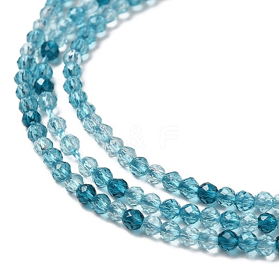 Transparent Glass Beads Strands X-GLAA-H027-01E-1