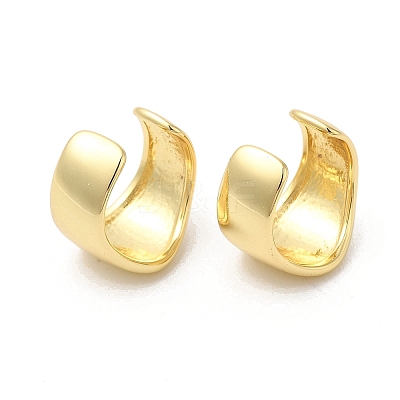 Brass Twist Cuff Earrings EJEW-D065-09G-1