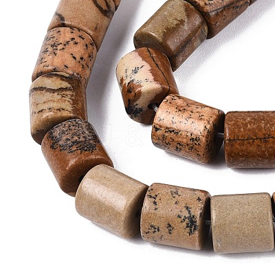 Natural Picture Jasper Beads Strands G-Q606-01A-01-1