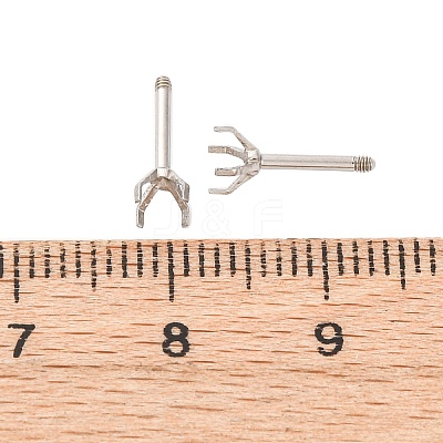 304 Stainless Steel Stud Earring Findings STAS-B091-02B-04P-1