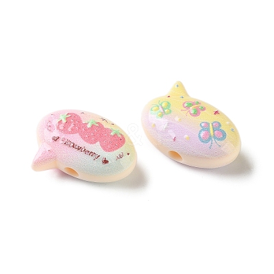 Opaque Printed Acrylic Beads AC-CBA6251-03-1