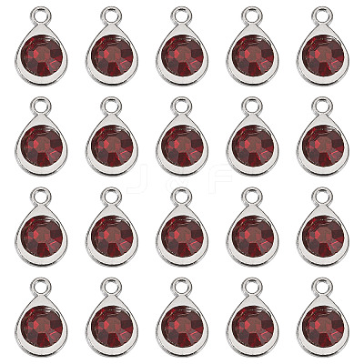 20Pcs Faceted Glass Charms RGLA-TADJ0001-01A-1