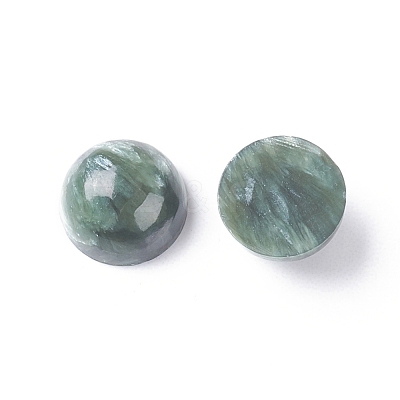 Natural Seraphinite Cabochons G-E557-07A-1