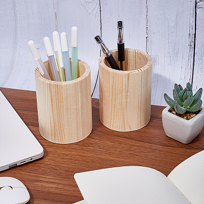 Pine Wooden Pen Holders WH-WG31134-01-1