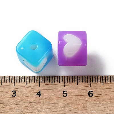 Two Tone Opaque Acrylic Beads SACR-I005-03-1