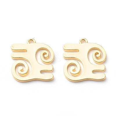 Brass Pendants KK-Z010-08G-1