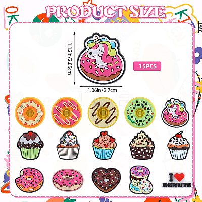 15Pcs 15 Styles PVC Plastic Beads SIL-SZ0002-03-1