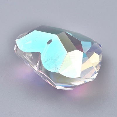 K9 Glass Rhinestone Pendants GLAA-Q087-06-1