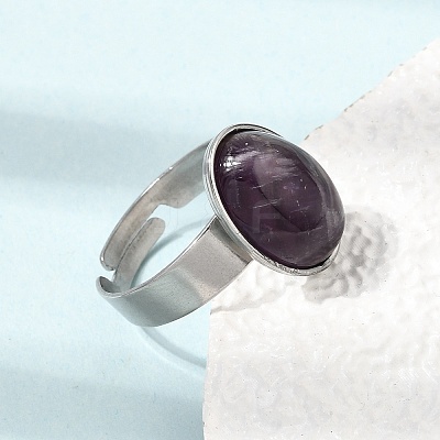 Adjustable 304 Stainless Steel Finger Rings for Women GG-CBA7994-04P-17-1
