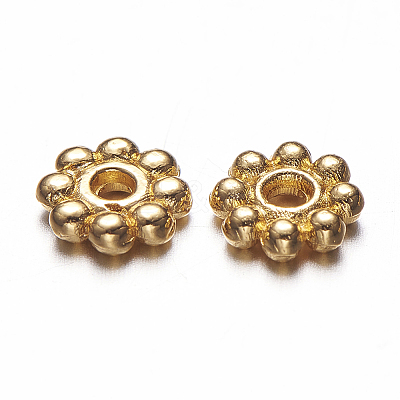 Alloy Daisy Spacer Beads PALLOY-L166-31G-1
