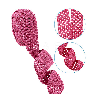 2 Rolls 2 Sizes Polyester Elastic Ribbon EW-TA0001-02D-1