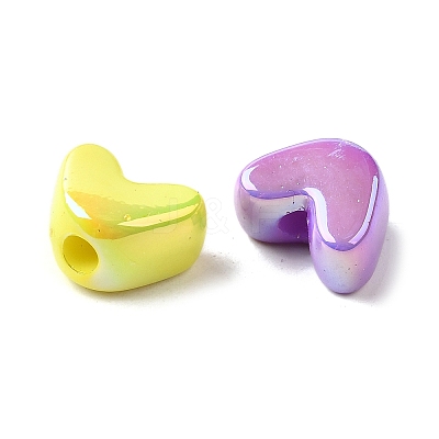 UV Plating Opaque Acrylic Beads MACR-F083-12-1