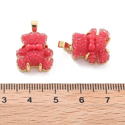 Druzy Resin Pendants RESI-G086-04G-02-1