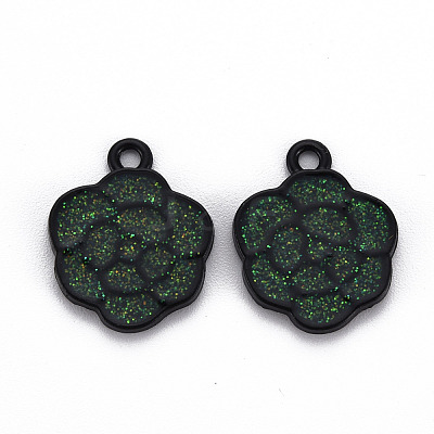 Spray Painted Alloy Enamel Pendants ENAM-N055-032-B02-NR-1