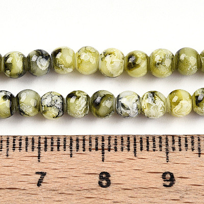 Baking Paint Glass Beads X1-DGLA-N003-4mm-A04-1