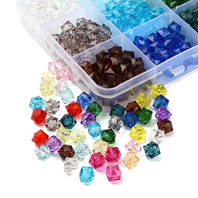 450Pcs 15 Colors Transparent Acrylic Beads TACR-YW0001-56-1