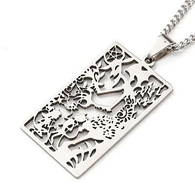 Non-Tarnish 304 Stainless Steel Pendant Necklaces LS-NJEW-L118-02P-02-1