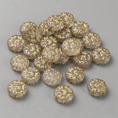 Transparent Acrylic Beads OACR-WH0028-32C-1