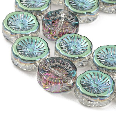 Electroplate Glass Beads Strands EGLA-G037-10A-1