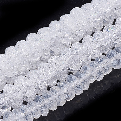 Synthetic Crackle Quartz Beads Strands G-S285-09-1