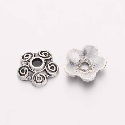 Tibetan Style Alloy Bead Caps LS-EA478Y-1