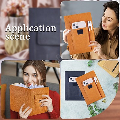 2Pcs 2 Color PU Leather Book Cover AJEW-CP0008-70A-1