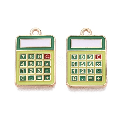 Alloy Enamel Pendants ENAM-Q004-01KCG-17-1