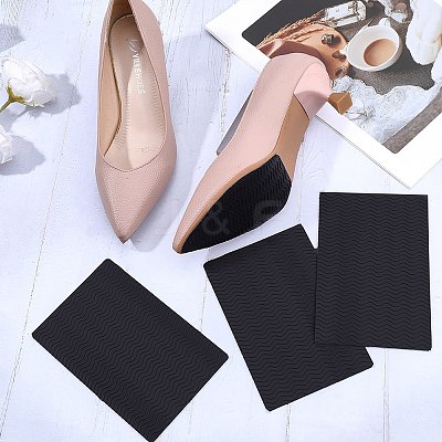 4Pcs Rectangle Rubber Anti Skid Rubber Shoes Bottom AJEW-CP0010-38-1
