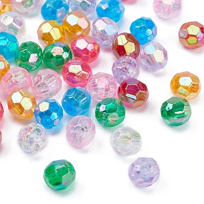 Eco-Friendly Transparent Acrylic Beads TACR-YW0001-50-1