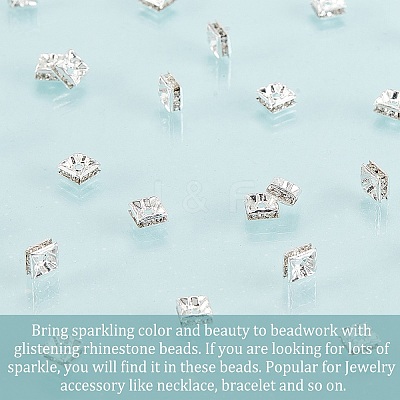 Brass Grade A Rhinestone Spacer Beads RSB071NF-01S-1