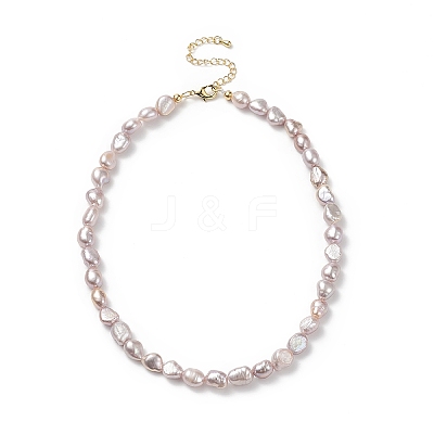 Natural Pearl Beaded Necklaces for Women NJEW-JN04107-02-1