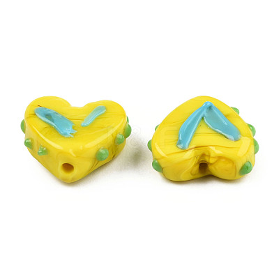 Opaque Handmade Bumpy Lampwork Beads Strands LAMP-T017-20-B02-1