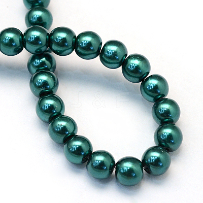 Baking Paint Pearlized Glass Pearl Round Bead Strands HY-Q003-10mm-79-1