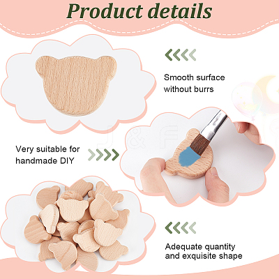 1 Set Unfinished Wooden Chips WOOD-OC0003-98A-1