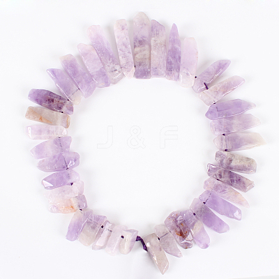 Natural Lavender Amethyst Gemstone Bead Strands G-E242-01-1
